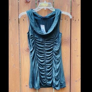 Green sleeveless shirt